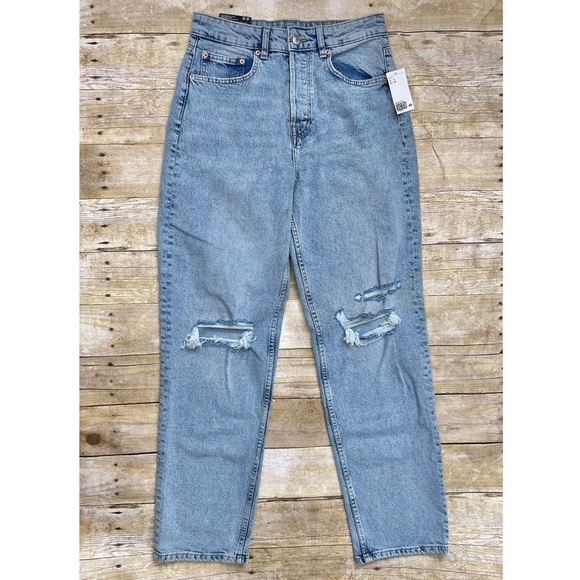 NWT H&M Divided High Waist 90’s Straight Jeans - Picture 1 of 6